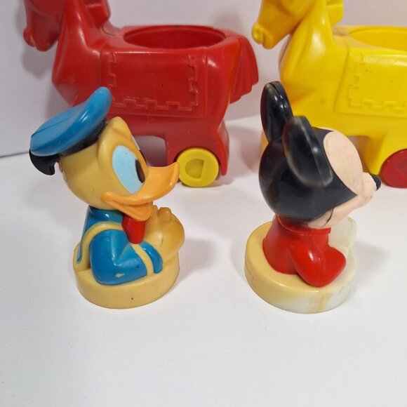 Illco Disney Mickey Donald Rolling Horse For Castle Playset Vintage - Picture 6 of 14